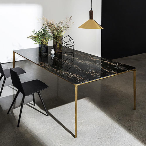 Table à manger contemporaine - SLIM  - Sovet Italia - en bois / en verre / en céramique