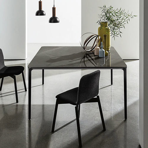 Table à manger contemporaine - SLIM  - Sovet Italia - bois / en verre trempé / en verre laqué