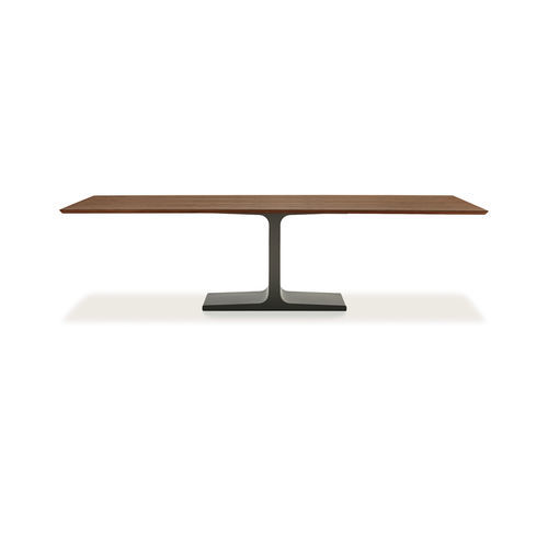Table à manger contemporaine - PALACE  - Sovet Italia - en chêne / en noyer / avec piètement en acier inoxydable