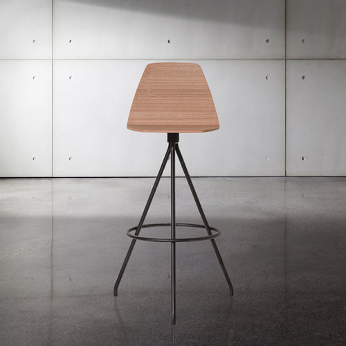Chaise de bar contemporaine - SILA - Sovet Italia - d'intérieur / en noyer / en chêne naturel