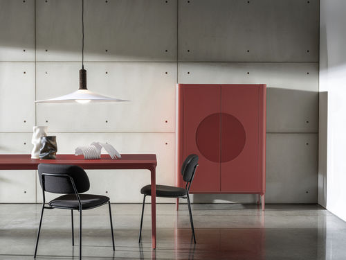 Table à manger contemporaine - Slim 20 - Sovet Italia - en MDF laqué / avec piètement en aluminium / rectangulaire