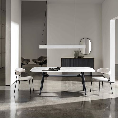 Table à manger contemporaine - Lewood - Sovet Italia - en aluminium / en bois / en verre