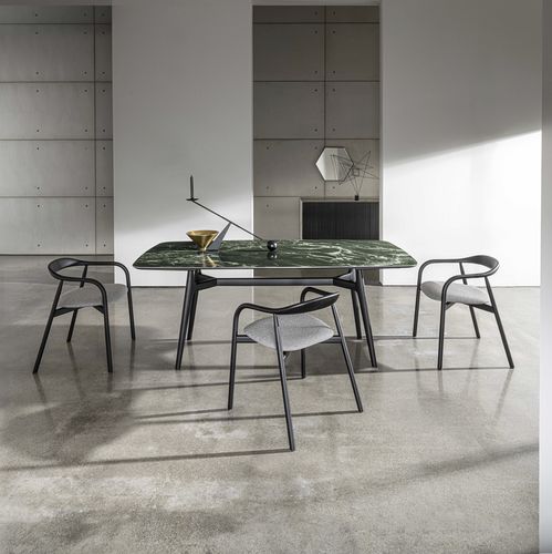 Table à manger contemporaine - Lewood - Sovet Italia - en aluminium / en bois / en verre