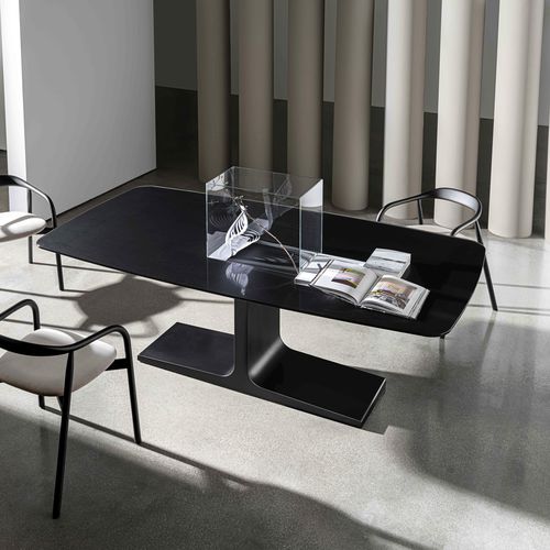 Table à manger contemporaine - PALACE - Sovet Italia - en bois / en verre / en céramique