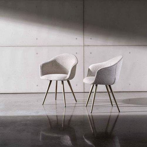 Chaise contemporaine - Dama - Sovet Italia - d'intérieur / en velours / en cuir