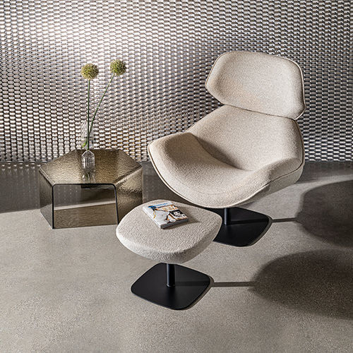 Repose-pied contemporain - ALISIA - Sovet Italia - en velours / en cuir / en métal