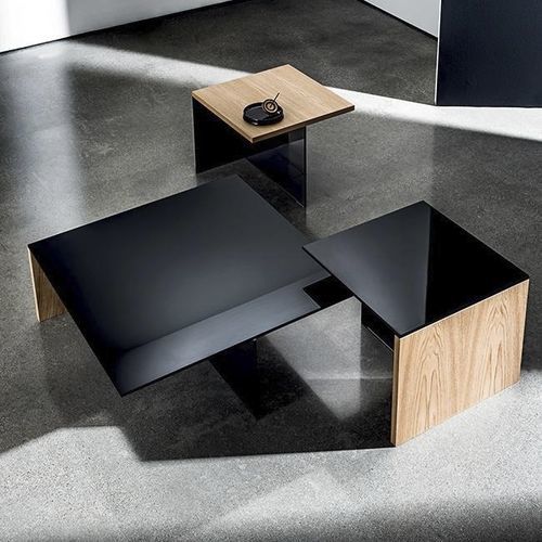 Table basse contemporaine - REGOLO  - Sovet Italia - en verre laqué / en chêne / en noyer