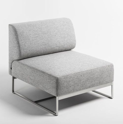Chauffeuse contemporaine - MELTEMI - NOTI - en tissu / en acier inoxydable / modulable
