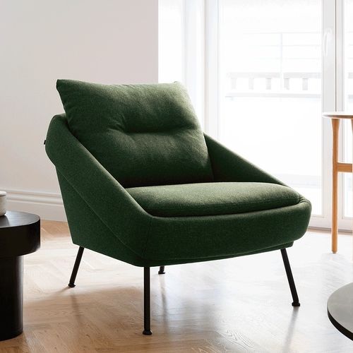 Fauteuil contemporain - Nome - NOTI - en tissu / en cuir / en contreplaqué