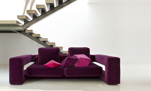 Canapé lit - BIBIK - NOTI - contemporain / en tissu / violet