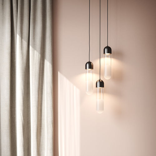 Suspension - FIREFLY - Mater Design - en métal / en verre sablé / contemporaine