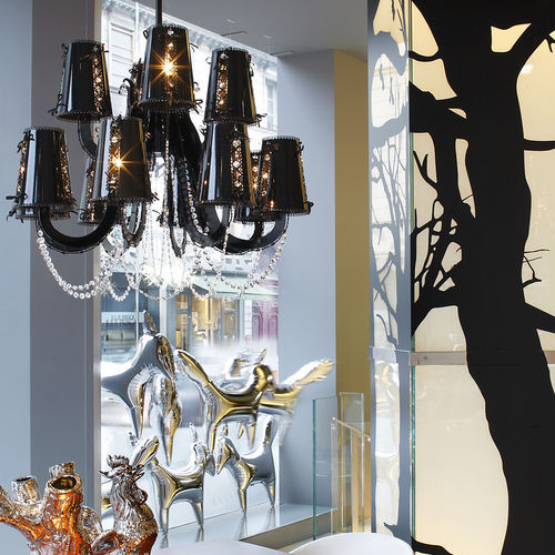 Lustre contemporain - LOLA : LLCCR100BLM - Brand van Egmond - en cristal / en acier / professionnel
