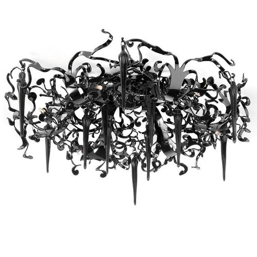 Plafonnier contemporain - FLOWER POWER : FPP80BL - Brand van Egmond - en verre / en acier / à halogène