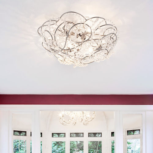 Plafonnier contemporain - COCO : COCOP80N - Brand van Egmond - en cristal / en acier / à incandescence