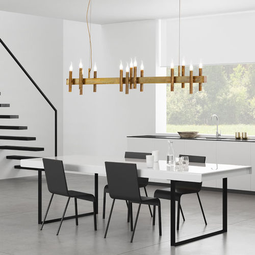 Lustre contemporain - SHIRO : SHSH150BRBUR - Brand van Egmond - en verre / en acier / professionnel