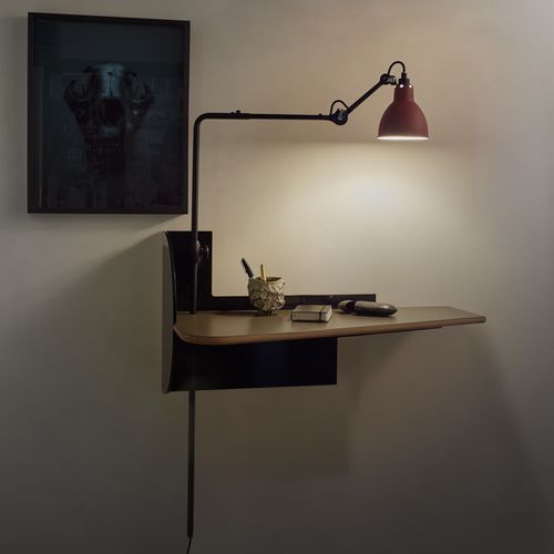 Lampe de bureau - LE MOBILIER DE GRAS - DCW éditions - en acier / en chêne / contemporaine
