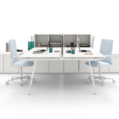 Bureau pour open space - TAKE OFF - Bralco - contemporain / en mélaminé / 4 pieds