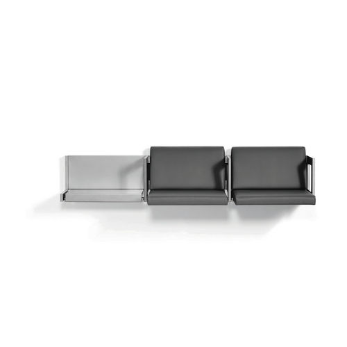 Banc public contemporain - SEATDOWN - Randers+Randers - en cuir / mural