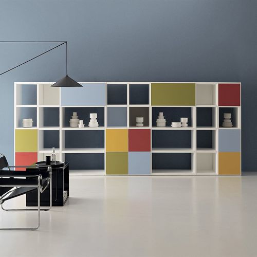 Bibliothèque modulable - DV525 RIGA - Della Valentina Office - pour mur / contemporaine / en mélaminé