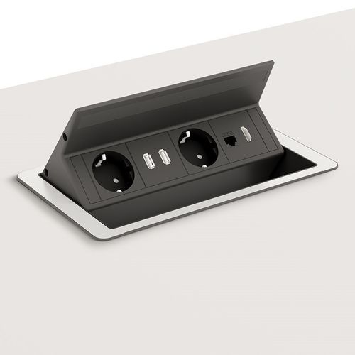 Prise électrique - DV300 - Della Valentina Office - multiple / pour bureau / à encastrer