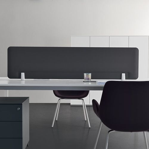 Séparateur de bureau sur bureau - DV300 - Della Valentina Office - en tissu / modulable / gris