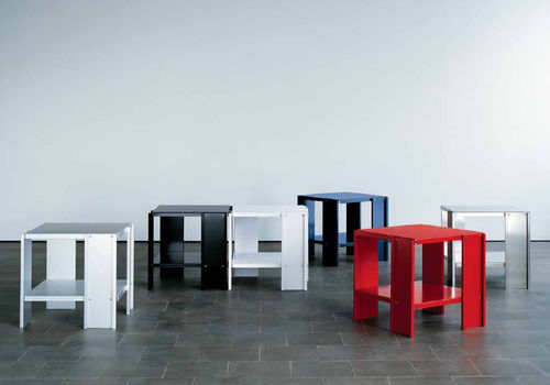 Table d'appoint contemporaine - Lehni - en métal / rectangulaire / résidentielle