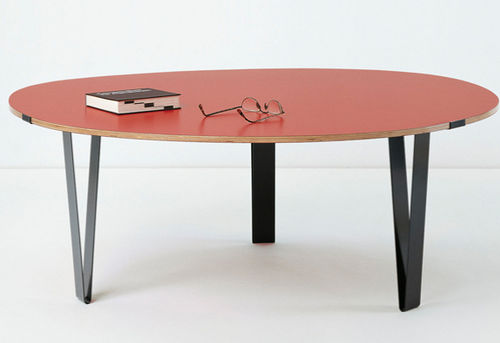 Table basse contemporaine - T.INO - Lehni - en bouleau / ovale / résidentielle