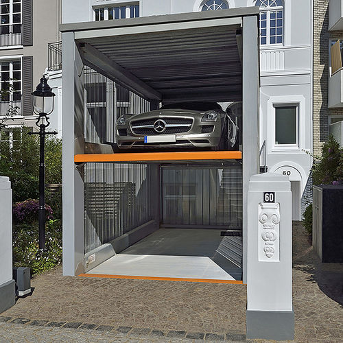 Système de stationnement avec plate-forme - MULTIBASE U20 - KLAUS Multiparking GmbH - avec ascenseur