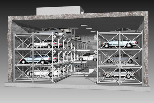 Système de stationnement avec plate-forme - MASTERVARIO LS - KLAUS Multiparking GmbH - ascenseur