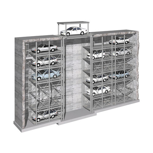 Système de stationnement avec plate-forme - MASTERVARIO S - KLAUS Multiparking GmbH - avec ascenseur