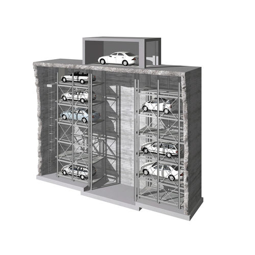 Système de stationnement avec plate-forme - MASTERVARIO R2L - KLAUS Multiparking GmbH - avec ascenseur