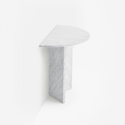 Console contemporaine - SPLIT - Marsotto - en marbre / demi-lune / résidentielle