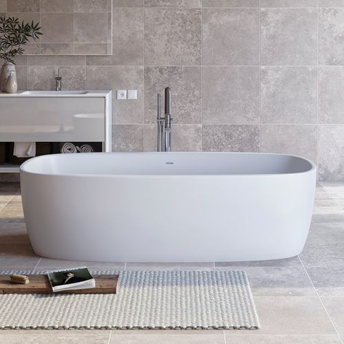 Baignoire en îlot - COLETTA-WHT - Aquatica Marmite SP. Z.o.o - pour habitat / en Solid Surface / en pierre
