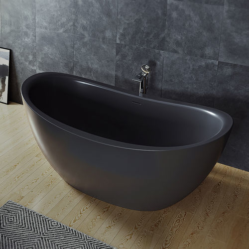 Baignoire ovale - LILLIAN BLCK - Aquatica Marmite SP. Z.o.o - en îlot / pour habitat / en fonte minérale