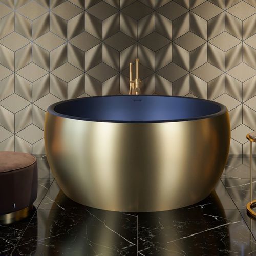 Baignoire ronde - AURA MINI VICTORIAN  - Aquatica Marmite SP. Z.o.o - à poser / pour habitat / en Solid Surface