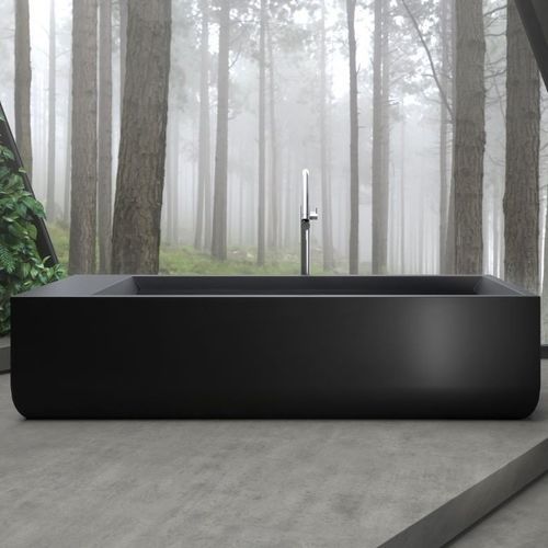 Baignoire intégrée - MONOLITH-BLCK - Aquatica Marmite SP. Z.o.o - à poser / pour habitat / en Solid Surface