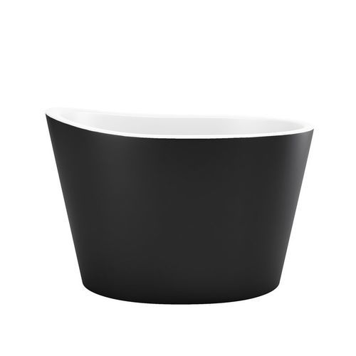 Baignoire ovale - TRUE OFURO-BLCK-WHT - Aquatica Marmite SP. Z.o.o - à poser / pour habitat / en fonte minérale