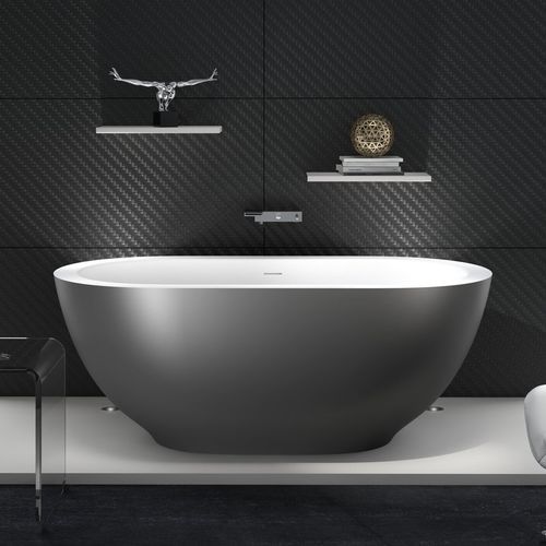 Baignoire ovale - KAROLINA-2 - Aquatica Marmite SP. Z.o.o - en îlot / pour habitat / en fonte minérale