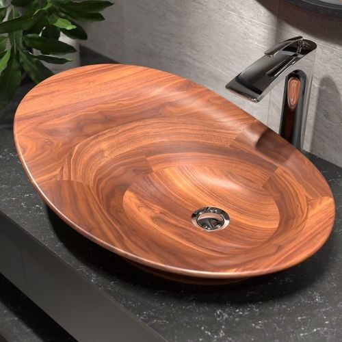 Vasque à poser - NANOMORPH - Aquatica Marmite SP. Z.o.o - en bois massif / en teck / fait main
