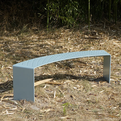 Banc public contemporain - NAOU - TF URBAN - en acier / sans dossier / sans accoudoirs