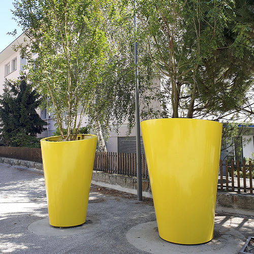 Jardinière en acier - SION - TF URBAN - conique / sur mesure / 100% recyclable