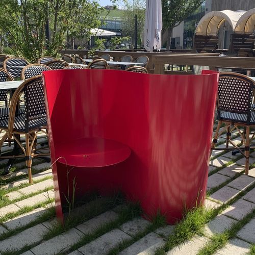 Chaise visiteur contemporaine - ENTRE NOUS - TF URBAN - d'intérieur / d'extérieur / en acier inoxydable