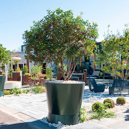 Jardinière en acier - HYDRIE - TF URBAN - carrée / ronde / double