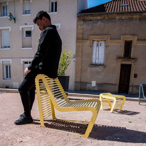 Fauteuil urbain de style français - SOLO - TF URBAN - en acier / en acier / sur mesure