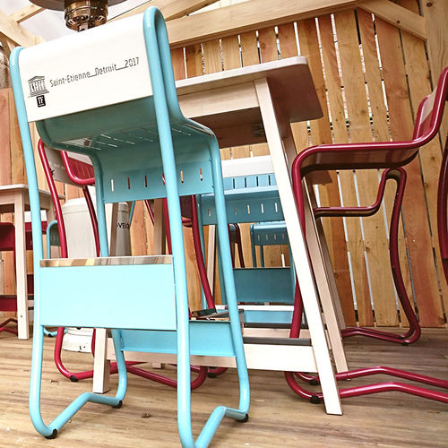 Chaise de bar contemporaine - DETROIT - TF URBAN - d'intérieur / d'extérieur / en acier