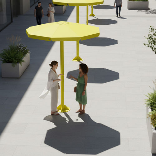 Parasol rond - DRYADE 2000 - TF URBAN - à mât central / en aluminium / en acier