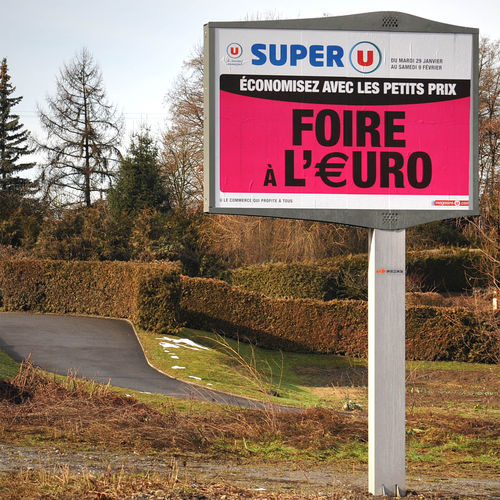 Panneau d'affichage sur pieds hauts - SINGLE-POST 4 M² - TF URBAN - d'extérieur / professionnel / publicitaire
