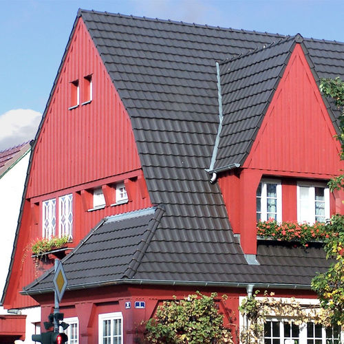 Tuile à emboitement - RHEINLAND - Röben - en clinker / rouge / noire