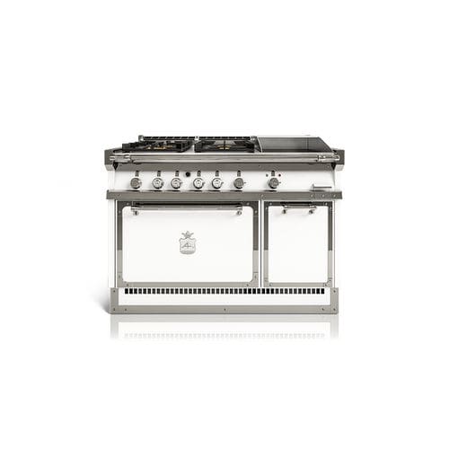 Cuisinière à gaz - OGS128 - Officine Gullo - à usage professionnel / 2 fours / en fonte