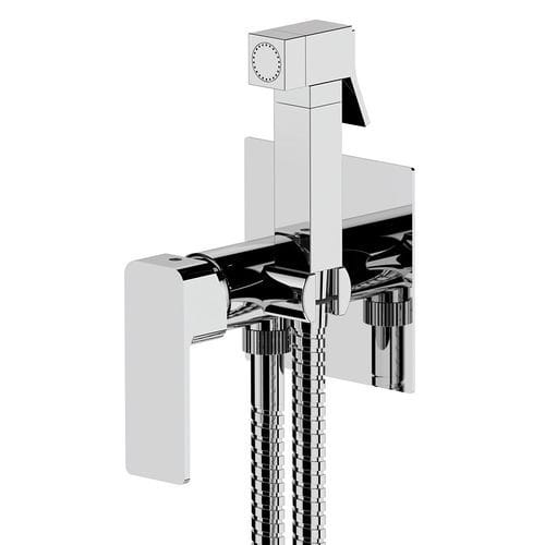 Douchette pour toilette - 185IC - Rubinetterie Mariani - carrée / en laiton chromé / contemporaine